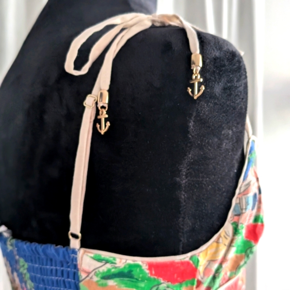 Christian Lacroix Pink Blue Spaghetti Strap Sundress - Picture 8 of 12